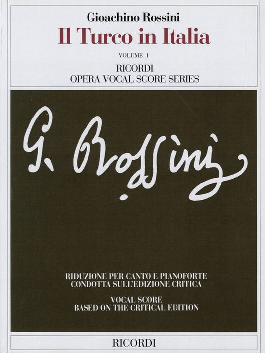 Rossini - Il Turco In Italia Vocal Score 2 Vols (Softcover Book)