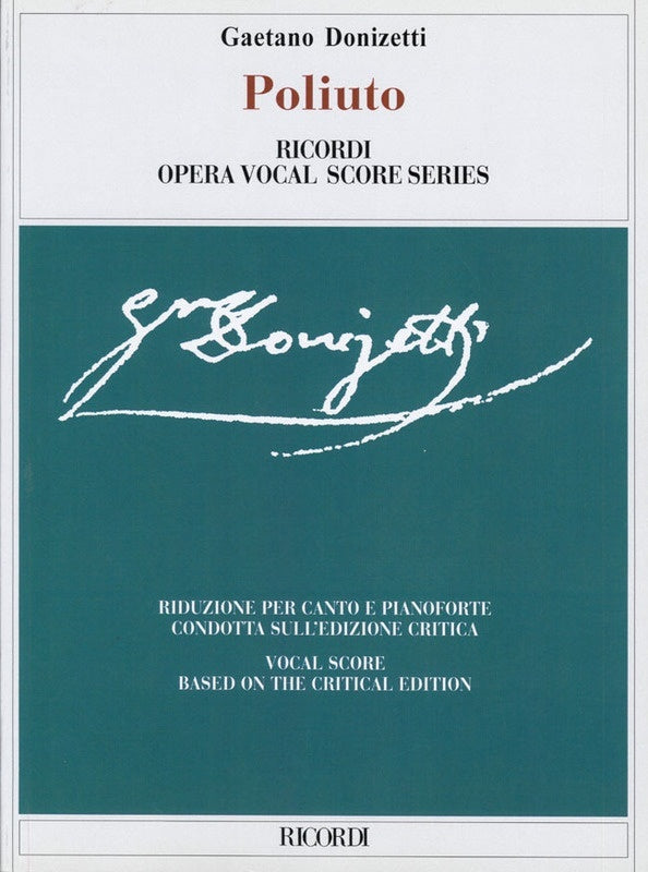 Poliuto Complete Opera Vocal Score Book