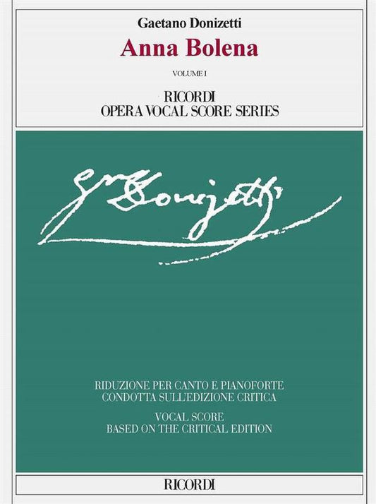 Donizetti - Anna Bolena Vocal Score Eng/Ita (Softcover Book)