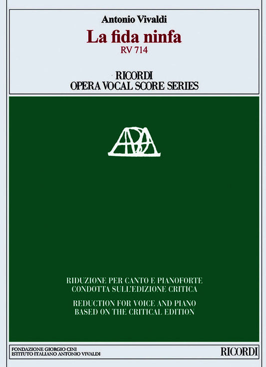 La Fida Ninfa Rv 714 Vocal Score Book