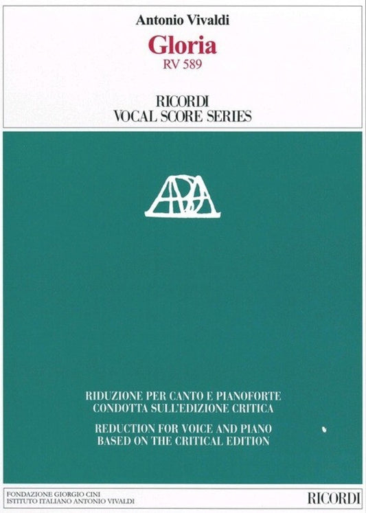 Vivaldi - Gloria Rv 589 Vocal Score Critical Edition (Softcover Book)