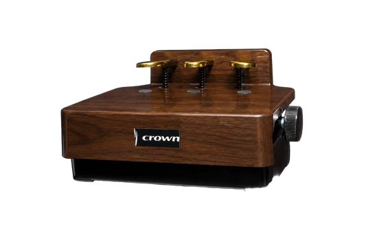 Crown Adjustable Piano Pedal Extender Riser - Walnut for Young Pianists