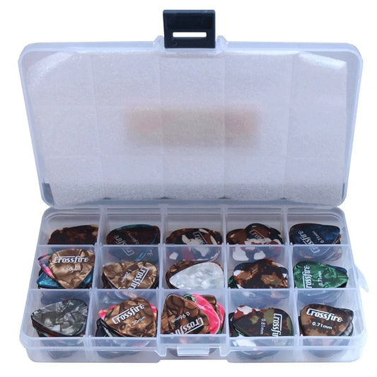 Crossfire CPB-180 Mixed Guitar Pick Container Pack - 180 Picks in Plastic Display Box