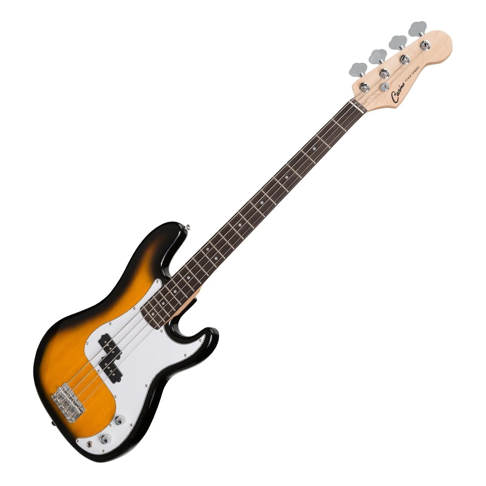 Casino CPB-21 Tobacco Burst P-Style Electric Bass Guitar with Gig Bag — view 4