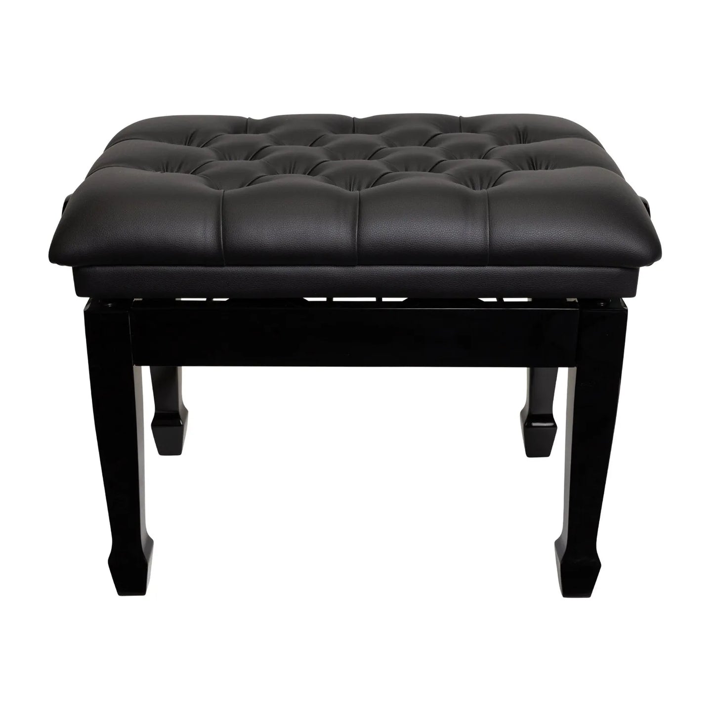 Crown Deluxe Adjustable Height Piano Stool - Black Faux Leather — view 2