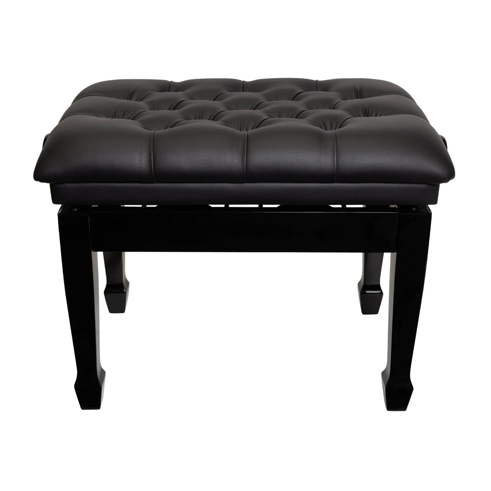 Crown Deluxe Adjustable Height Piano Stool - Black Faux Leather — view 2