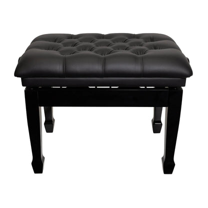 Crown Deluxe Adjustable Height Piano Stool - Black Faux Leather — view 2