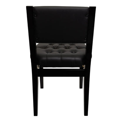Crown Deluxe Tufted Height Adjustable Piano Stool with Back Support - Black — view 3