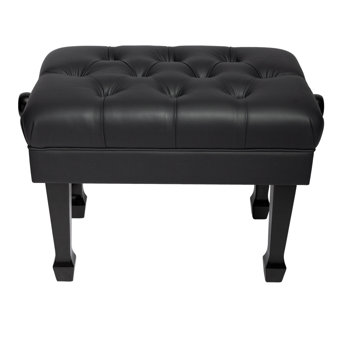 Crown Deluxe Hydraulic Height Adjustable Piano Bench with Storage - Black — view 2