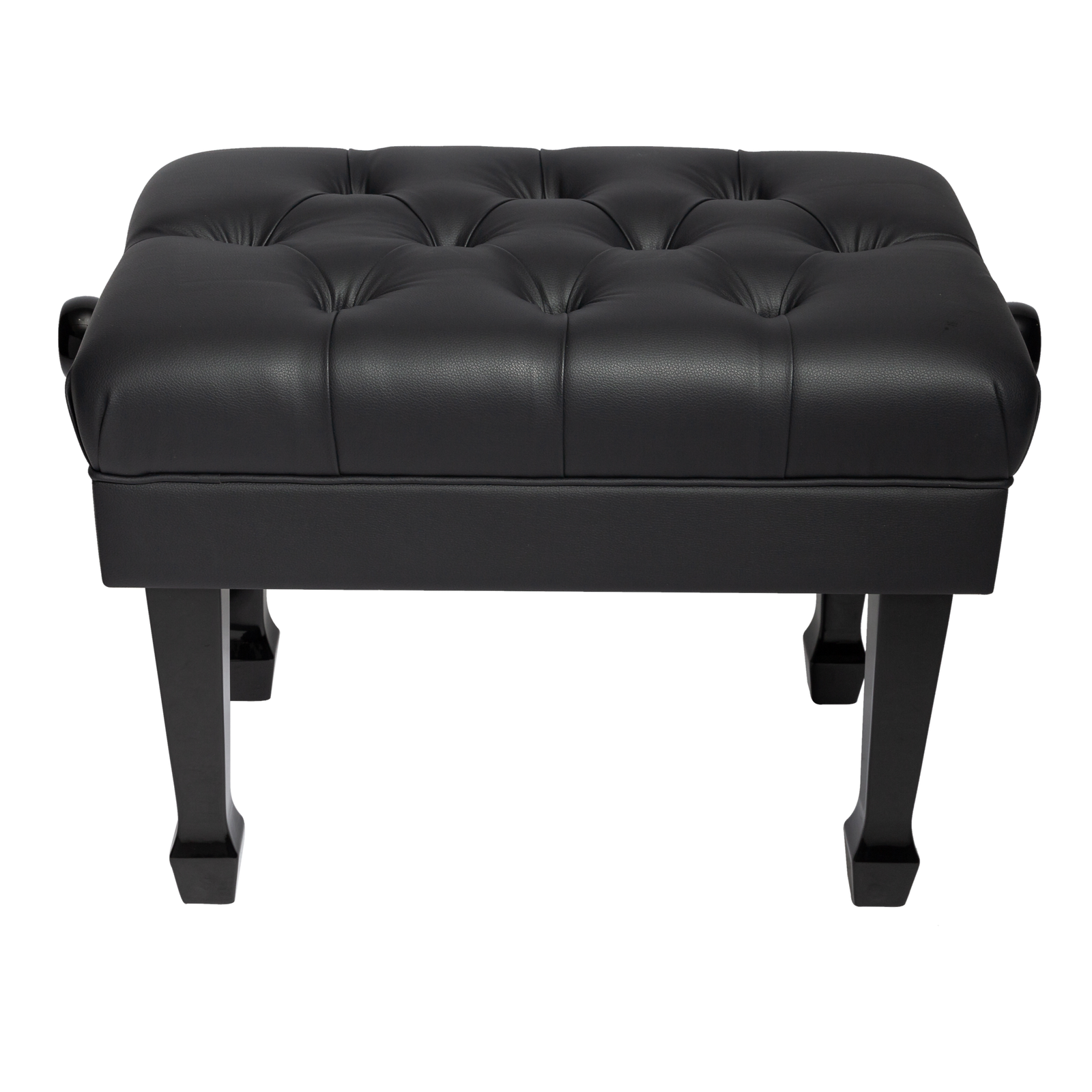 Crown Deluxe Hydraulic Height Adjustable Piano Bench with Storage - Black — view 2