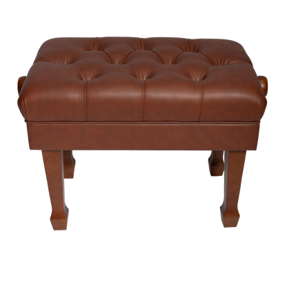 Crown Deluxe Hydraulic Height Adjustable Piano Bench with Storage - Mahogany — view 2