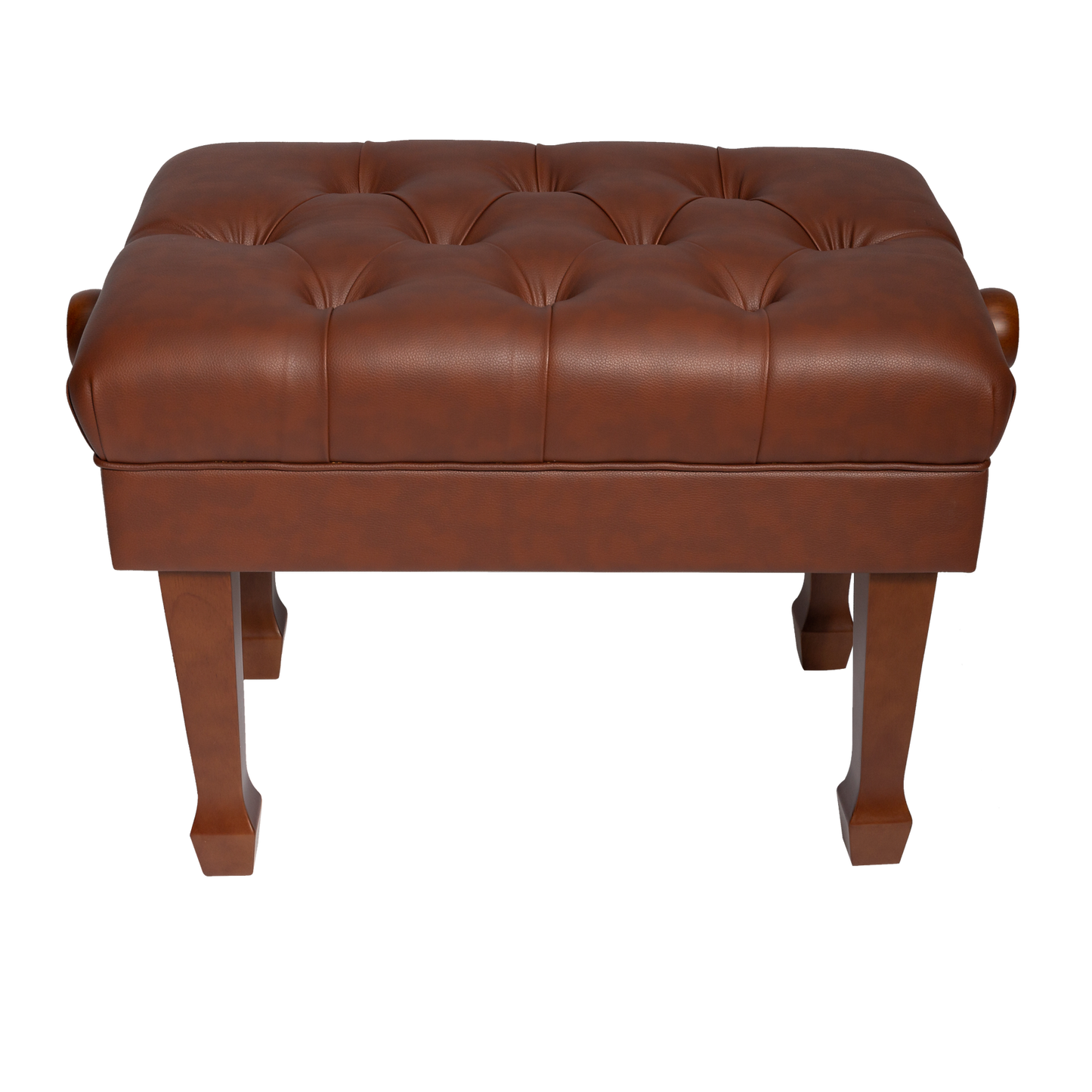 Crown Deluxe Hydraulic Height Adjustable Piano Bench with Storage - Walnut Finish — view 2