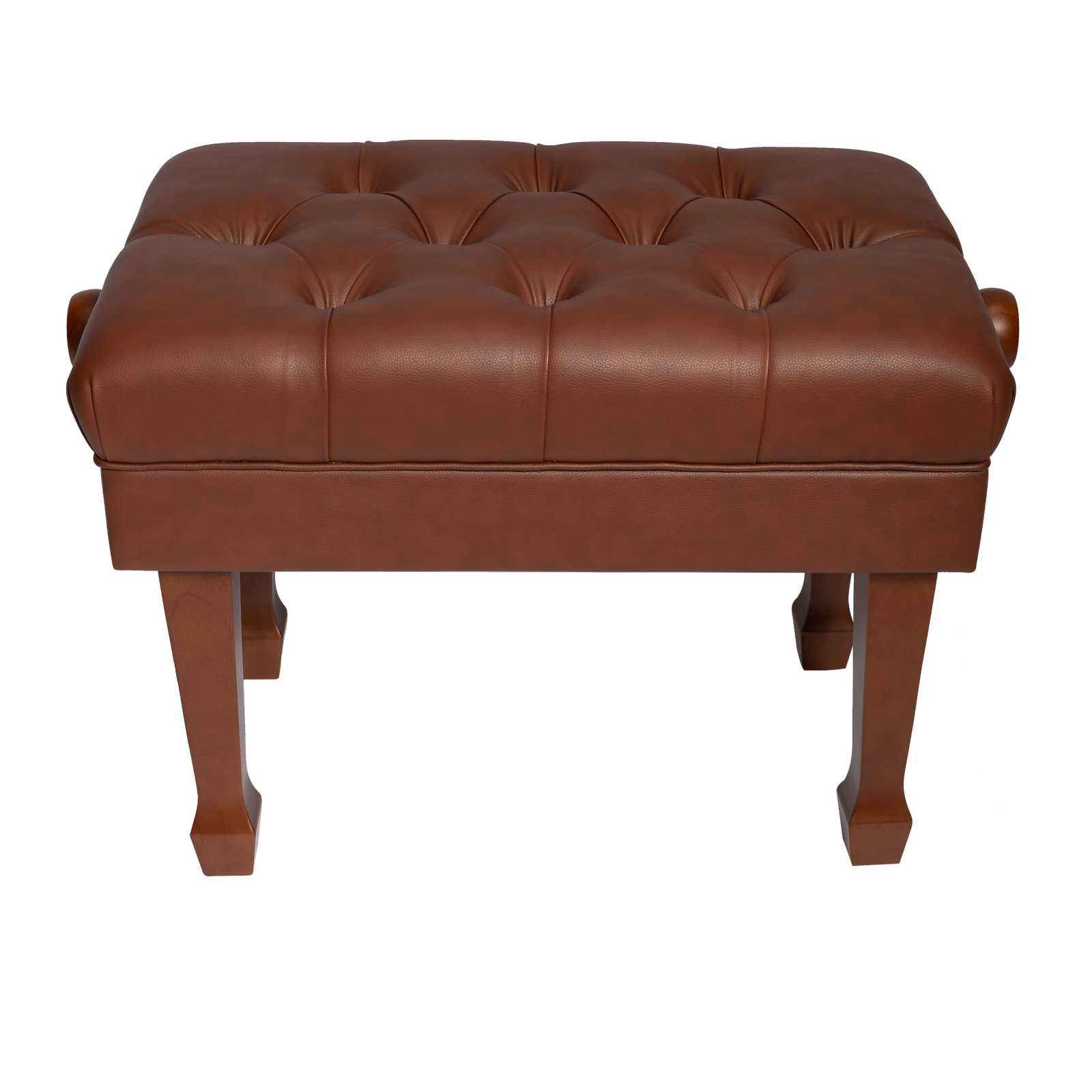 Crown Deluxe Hydraulic Height Adjustable Piano Bench with Storage - Walnut Finish — view 2