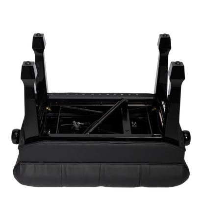 Crown Premium Hydraulic Height Adjustable Piano Bench with Storage - Black — view 3
