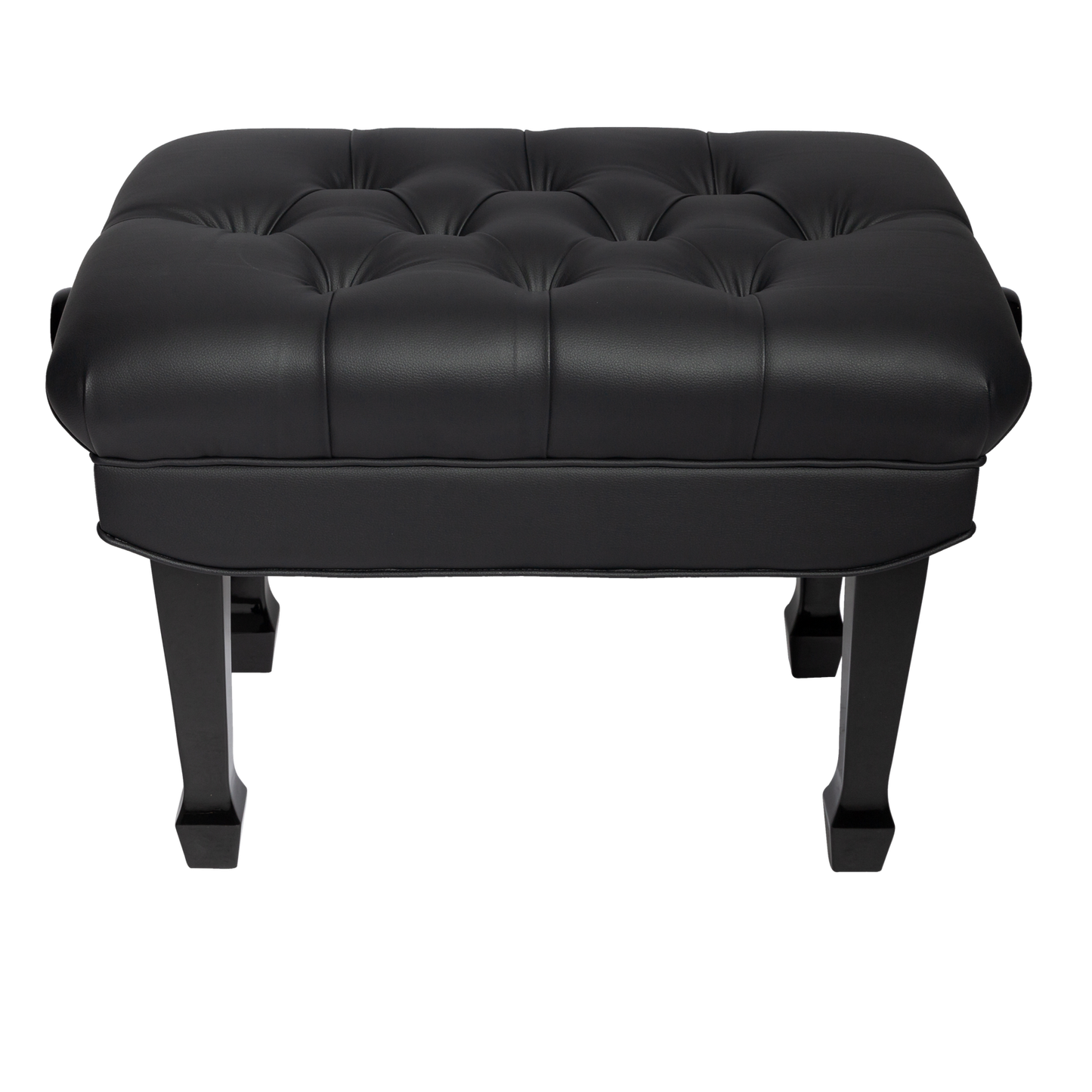 Crown Premium Hydraulic Height Adjustable Piano Bench with Storage - Black — view 2