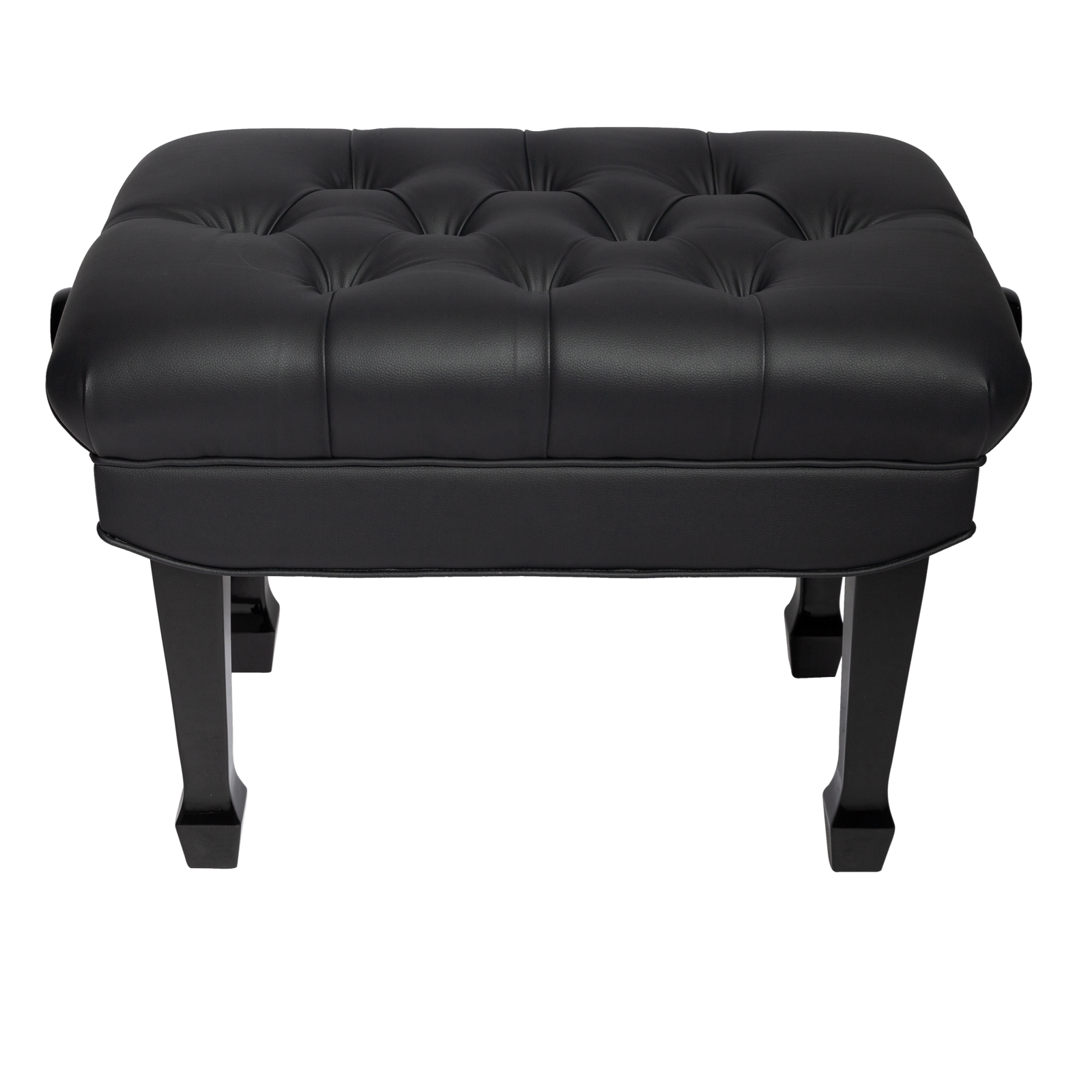 Crown Premium Hydraulic Height Adjustable Piano Bench with Storage - Black — view 2