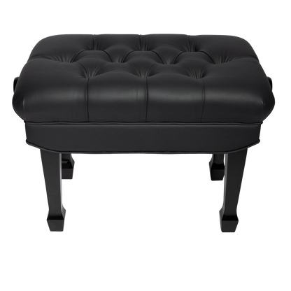 Crown Premium Hydraulic Height Adjustable Piano Bench with Storage - Black — view 2