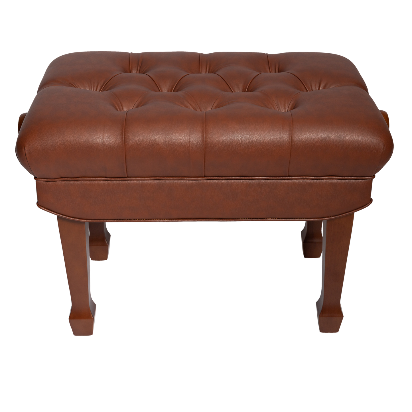 Crown Premium Tufted Hydraulic Height Adjustable Piano Bench - Walnut Finish — view 2