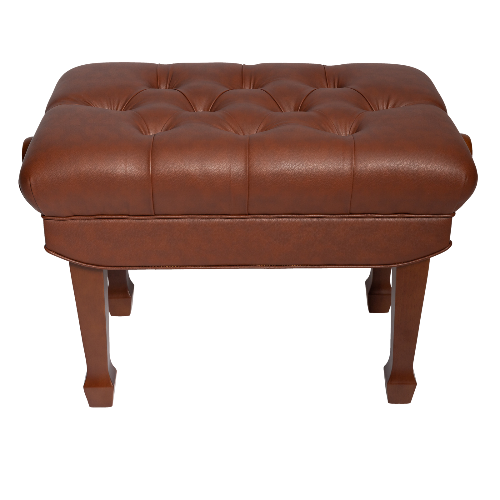 Crown Premium Tufted Hydraulic Height Adjustable Piano Bench - Walnut Finish — view 2