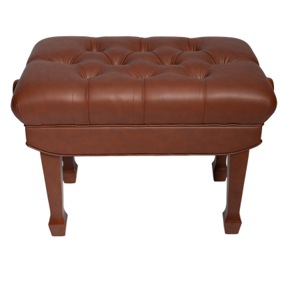 Crown Premium Tufted Hydraulic Height Adjustable Piano Bench - Walnut Finish — view 2