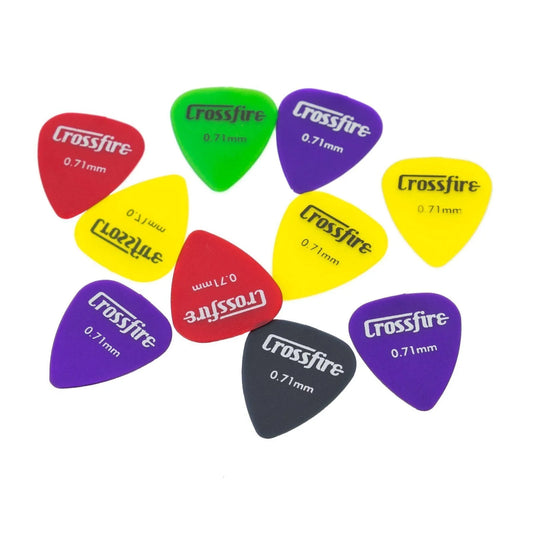 Crossfire Assorted 0.71mm Guitar Picks - 10 Pack