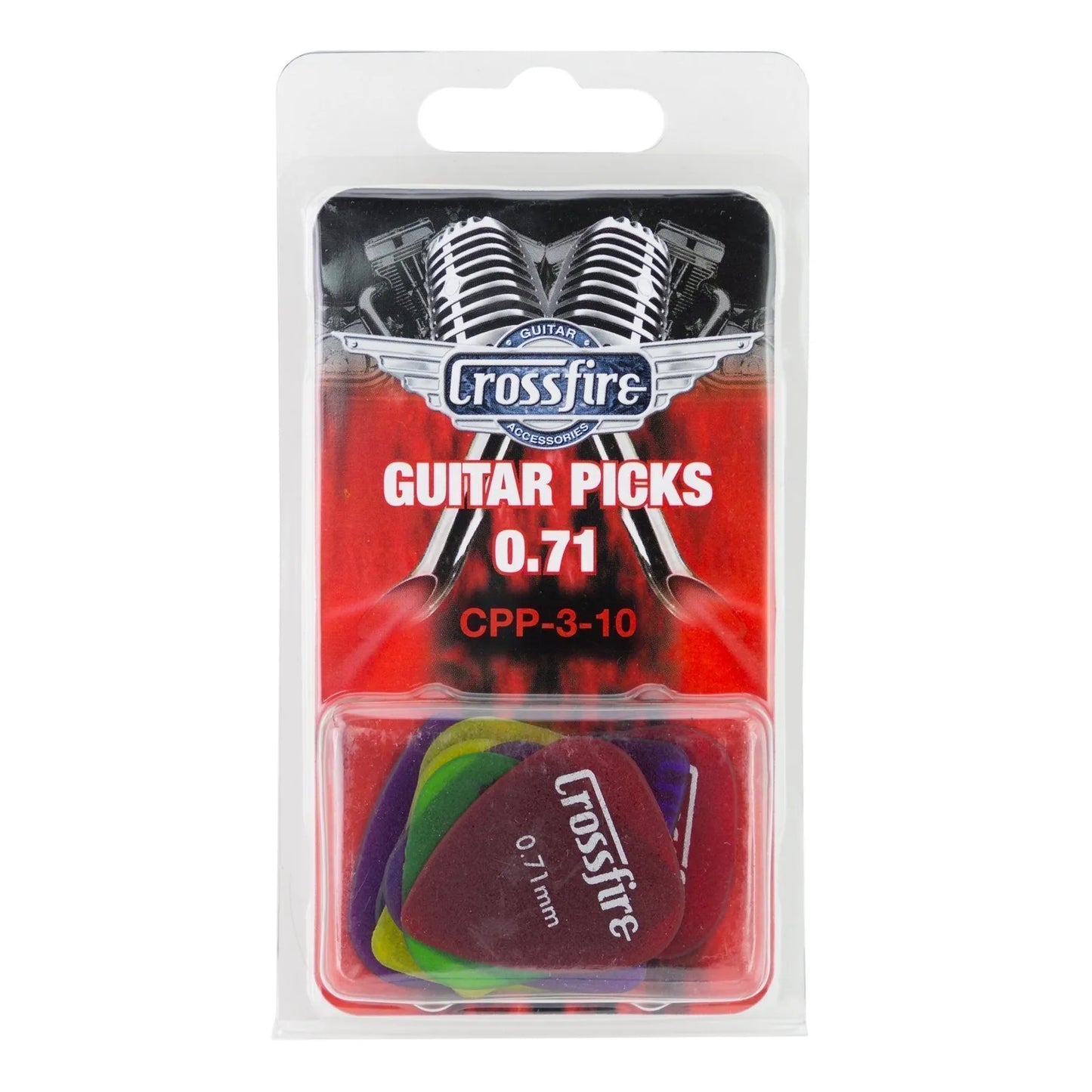 Crossfire Assorted 0.71mm Guitar Picks - 10 Pack — view 2