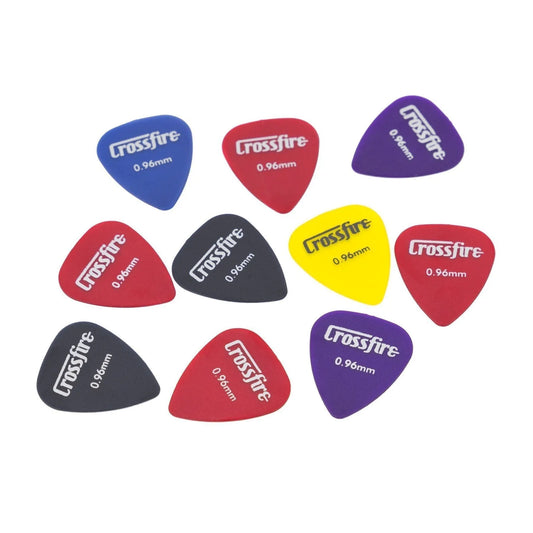 Crossfire 0.96mm Heavy Guitar Picks - 10 Pack Assorted Colors