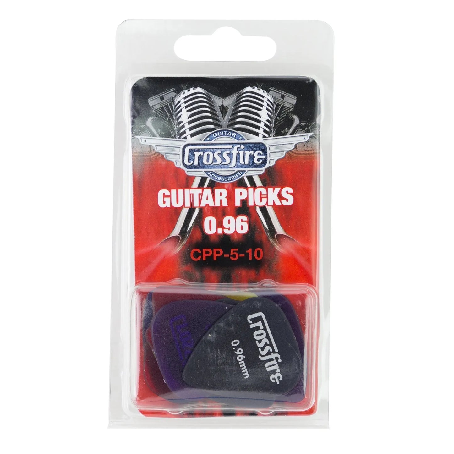 Crossfire 0.96mm Heavy Guitar Picks - 10 Pack Assorted Colors — view 2