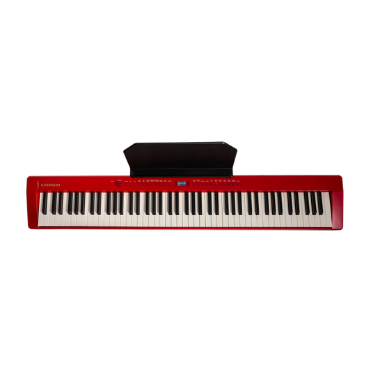 Crown CPP-811-RED 88-Key Portable Digital Piano with Weighted Keys and French Dream Sound Engine