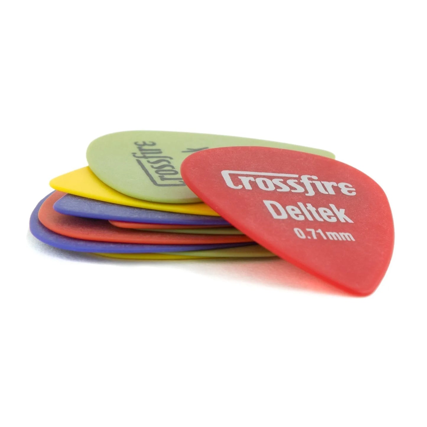 Crossfire Deltek 0.71mm Guitar Picks - 10 Pack Assorted Colors — view 3