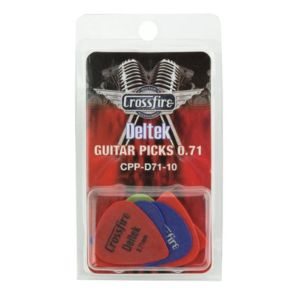 Crossfire Deltek 0.71mm Guitar Picks - 10 Pack Assorted Colors — view 2