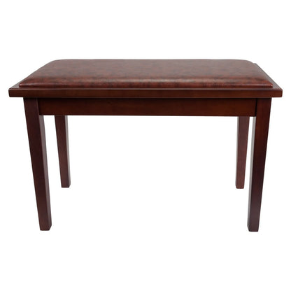 Crown Deluxe Timber Trim Duet Piano Stool with Storage Compartment - Walnut — view 3