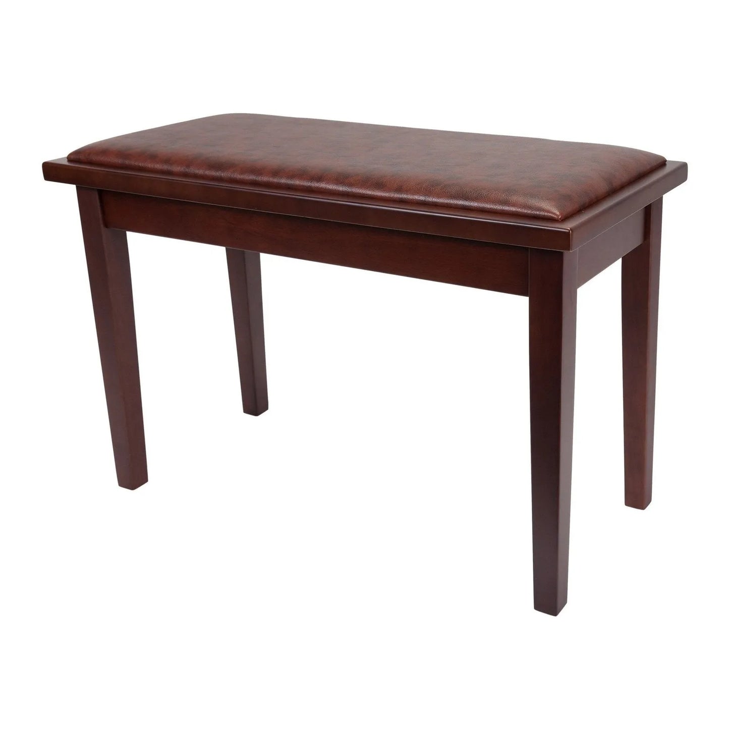 Crown Deluxe Timber Trim Duet Piano Stool with Storage Compartment - Walnut