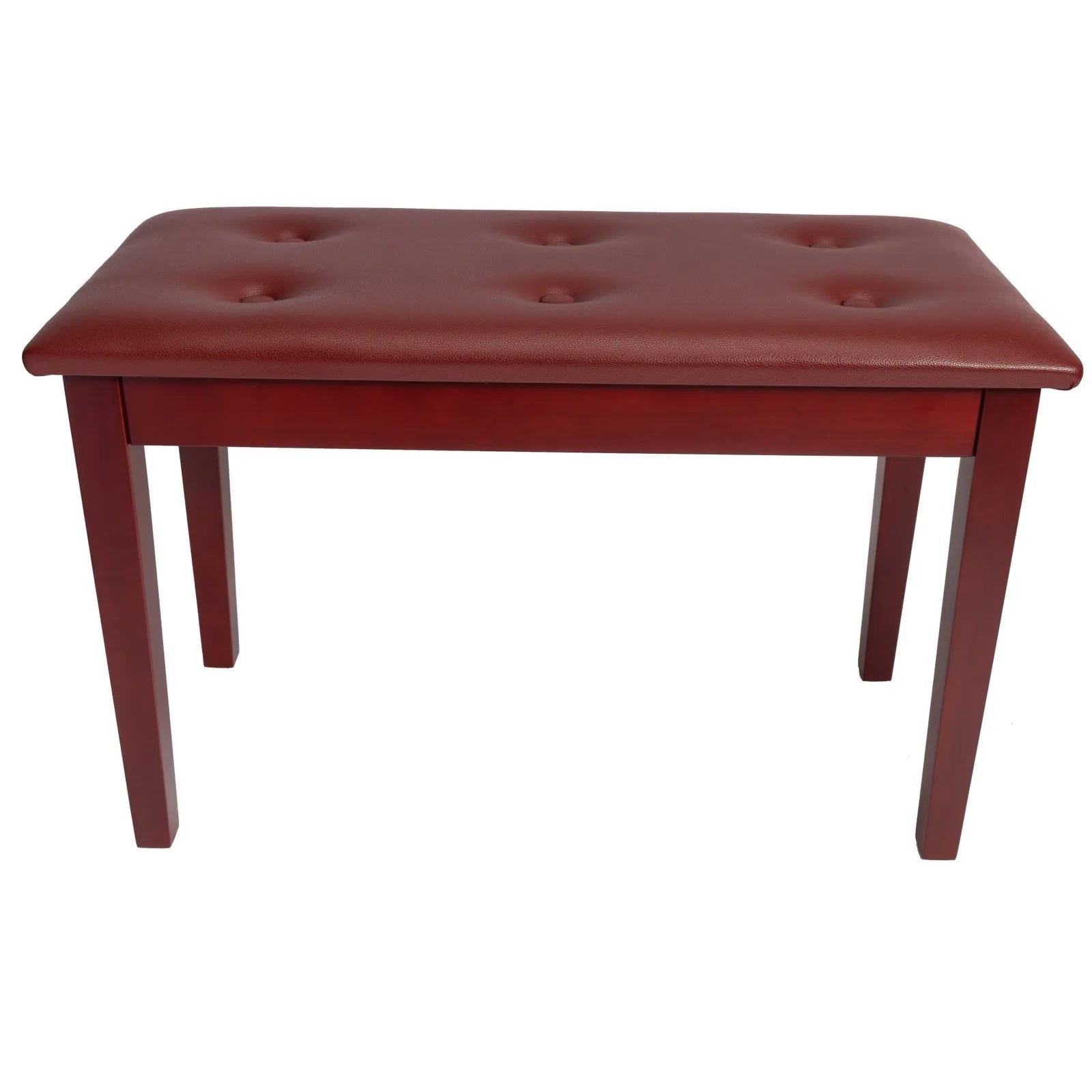 Crown Standard Tufted Duet Piano Stool with Storage Compartment, Mahogany — view 2