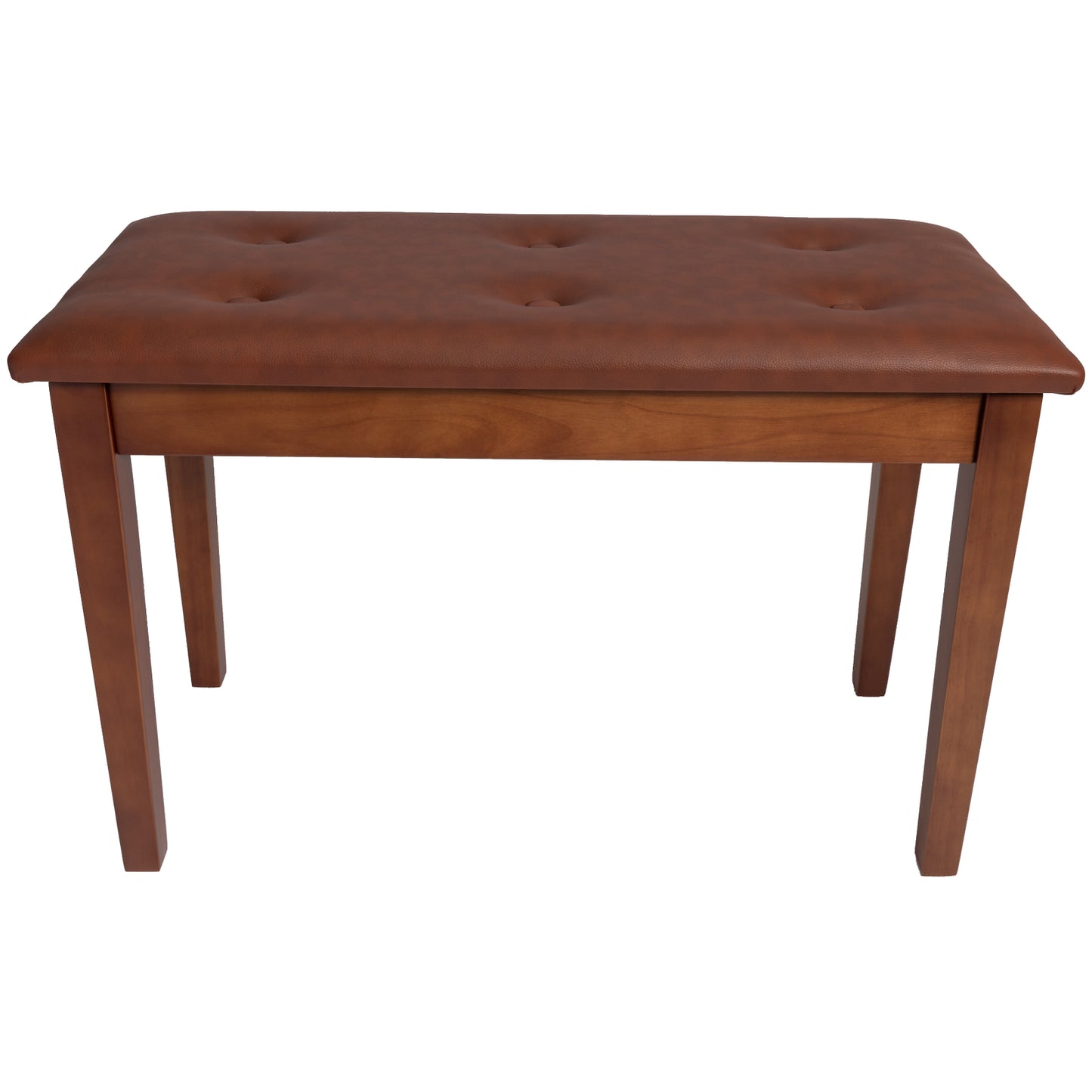 Crown Standard Tufted Duet Piano Stool with Storage Compartment - Walnut — view 2