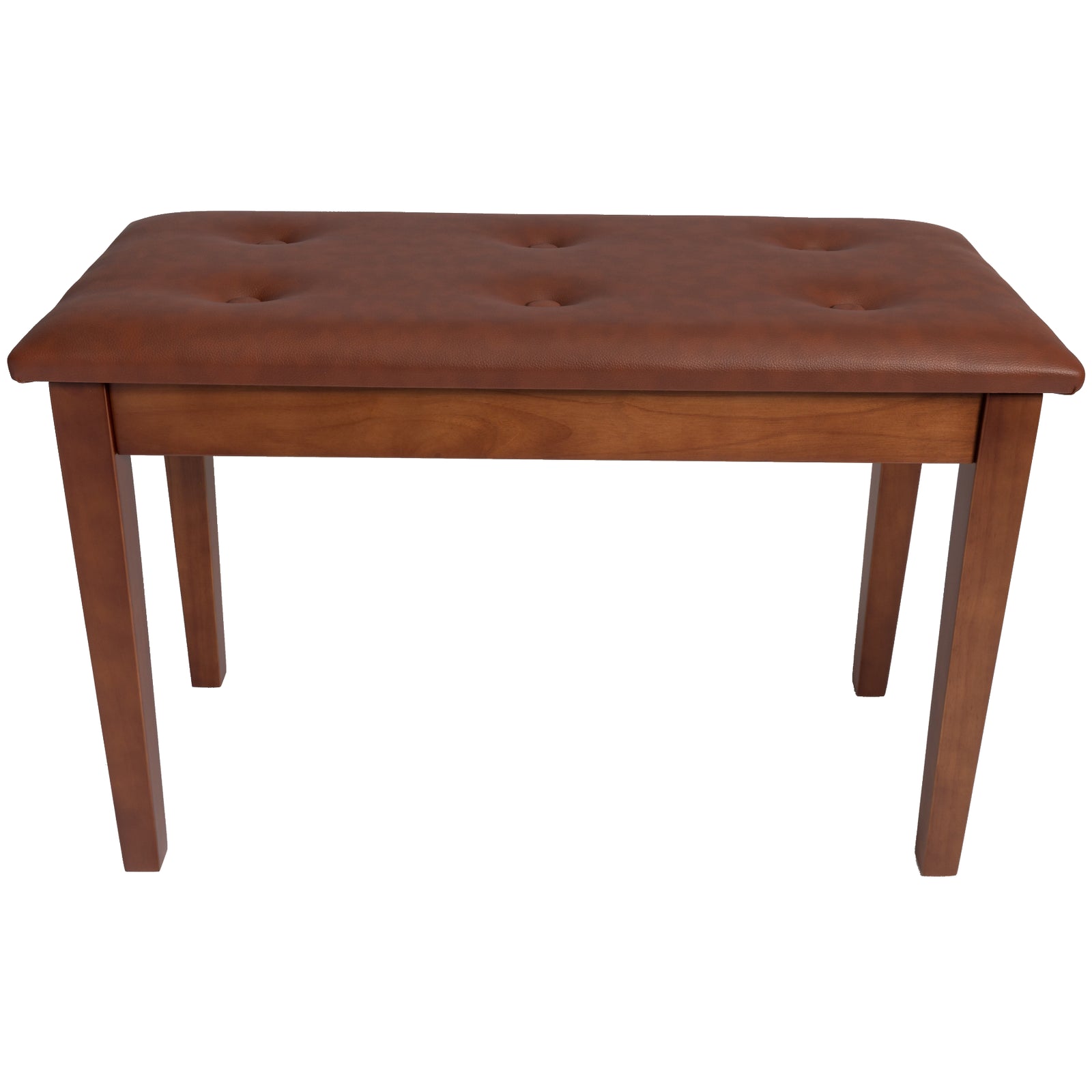 Crown Standard Tufted Duet Piano Stool with Storage Compartment - Walnut — view 2