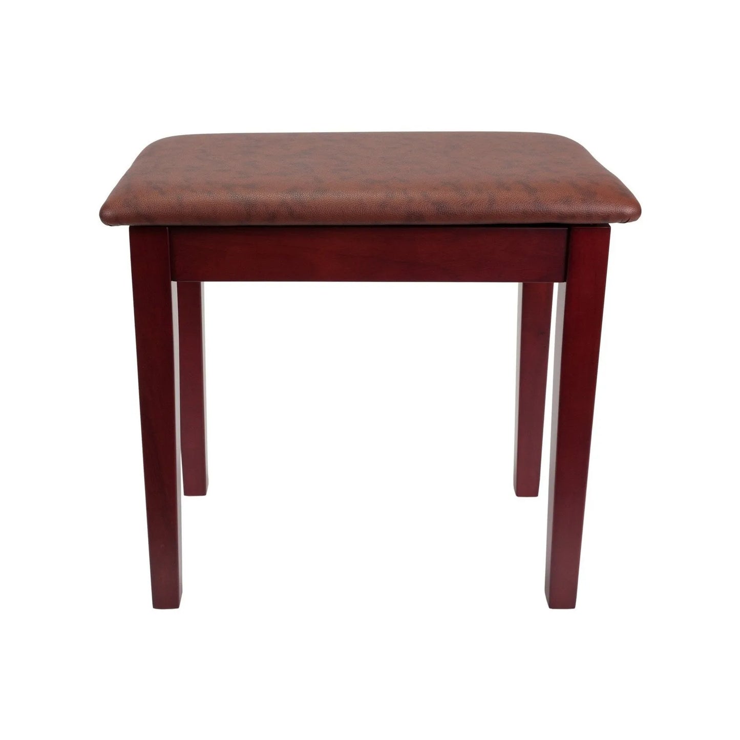 Crown Compact Piano Stool with Storage Compartment, Mahogany Finish, Faux Leather Seat, CPS-2S-MAH — view 3