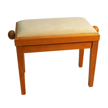 Crown Piano Bench CPS-5A-NAT Natural Finish, Adjustable Height, Soft Padded Seat, Durable Construction