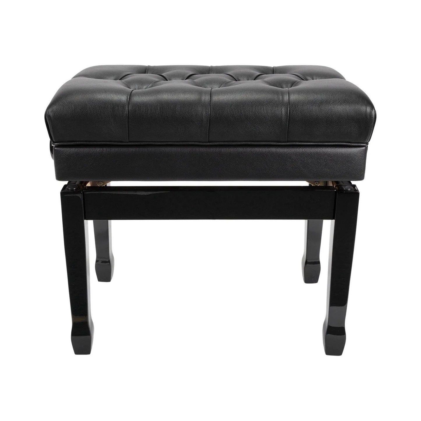 Crown Premium Tufted Double Padded Height Adjustable Piano Stool with Storage Compartment, Black, CPS-7AS-BLK — view 3