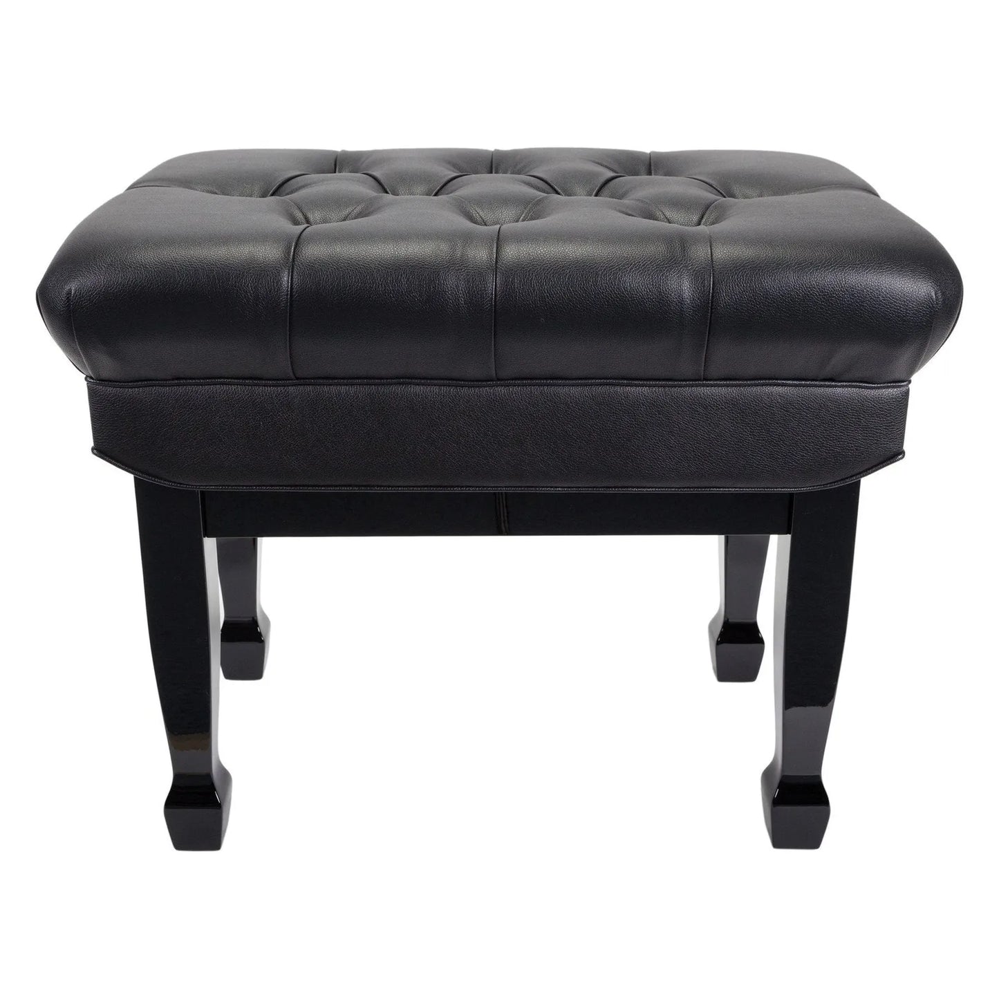 Crown Deluxe Double Padded Height Adjustable Piano Stool - Black, CPS-8A-BLK — view 2