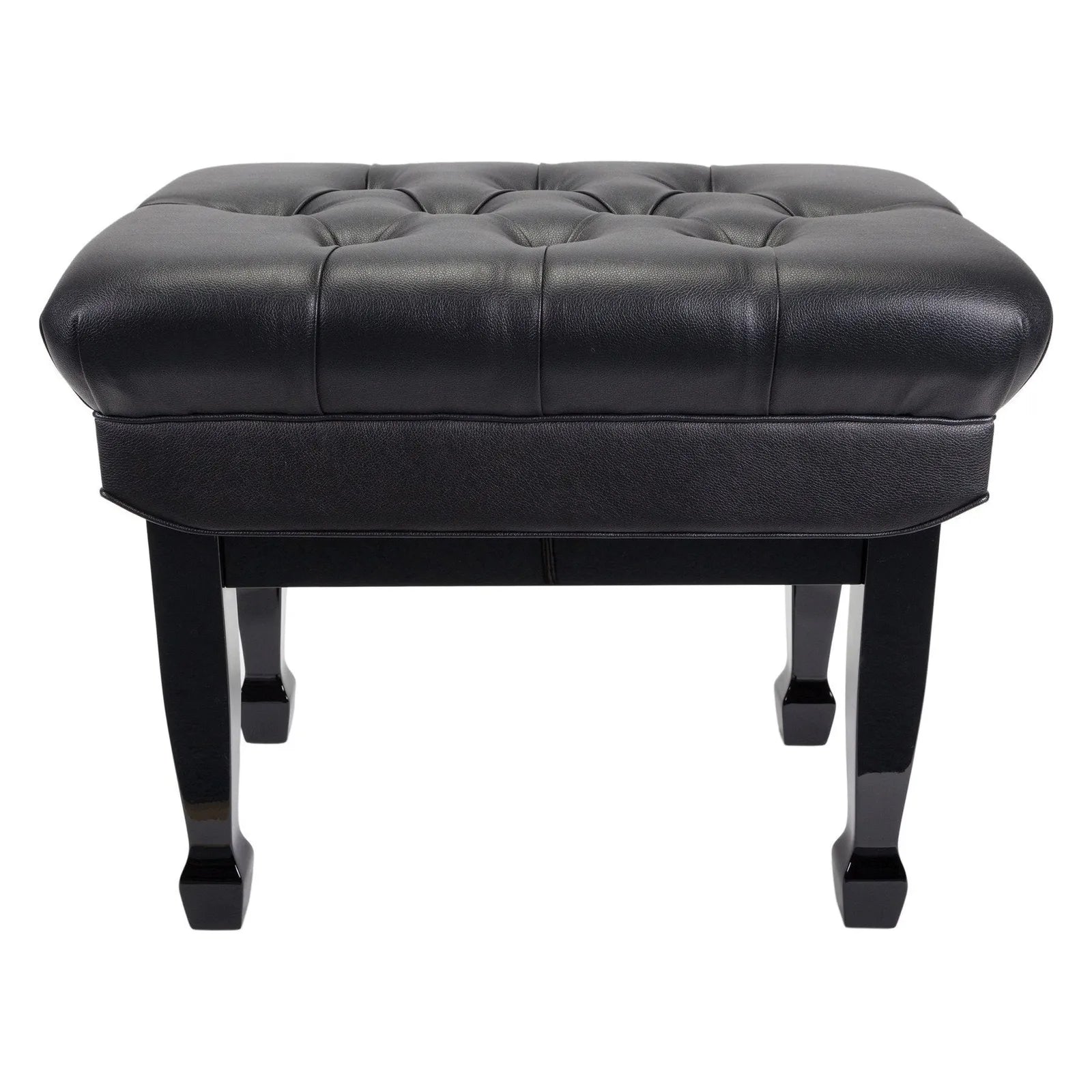 Crown Deluxe Double Padded Height Adjustable Piano Stool - Black, CPS-8A-BLK — view 2