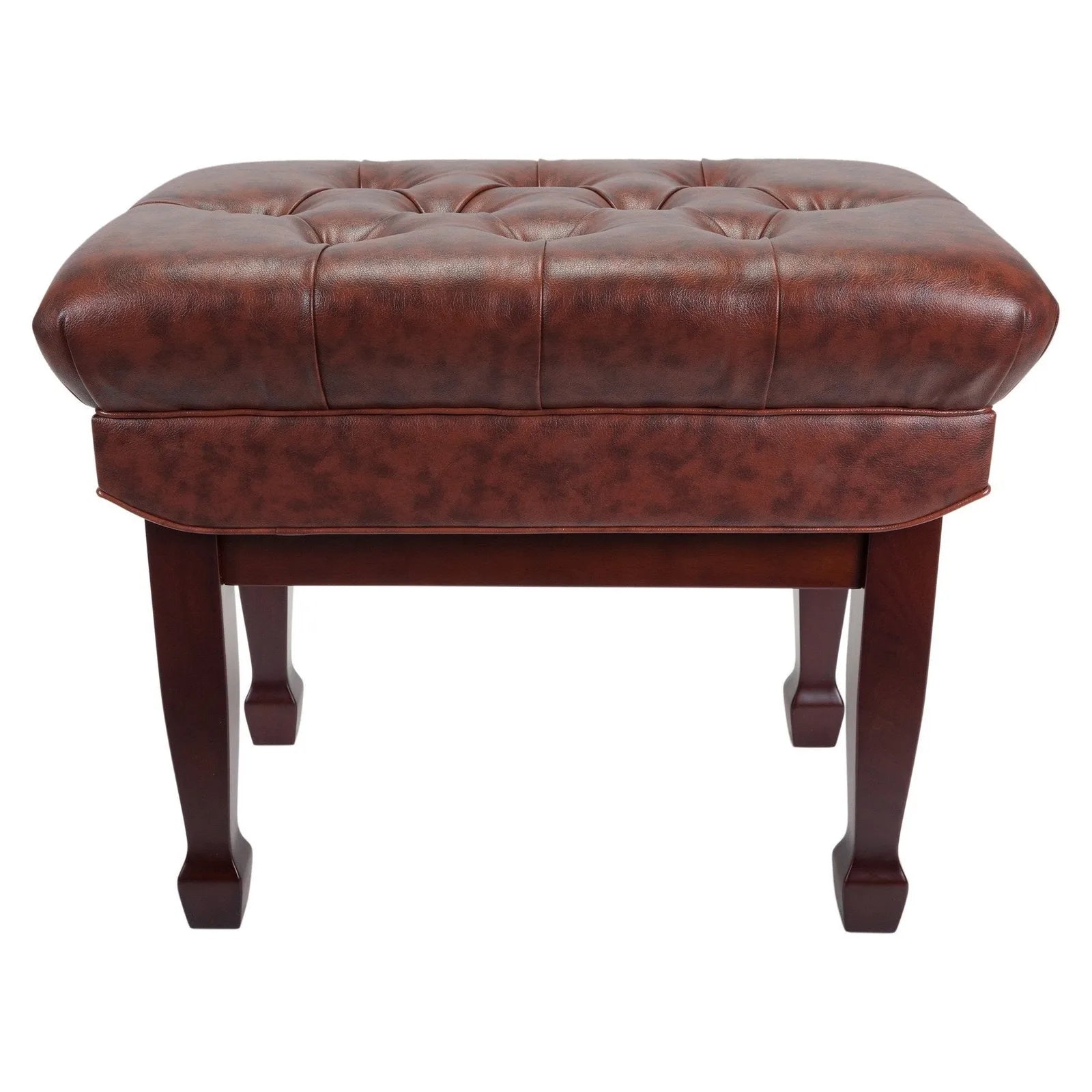 Crown Deluxe Double Padded Height Adjustable Piano Stool - Walnut Finish — view 2