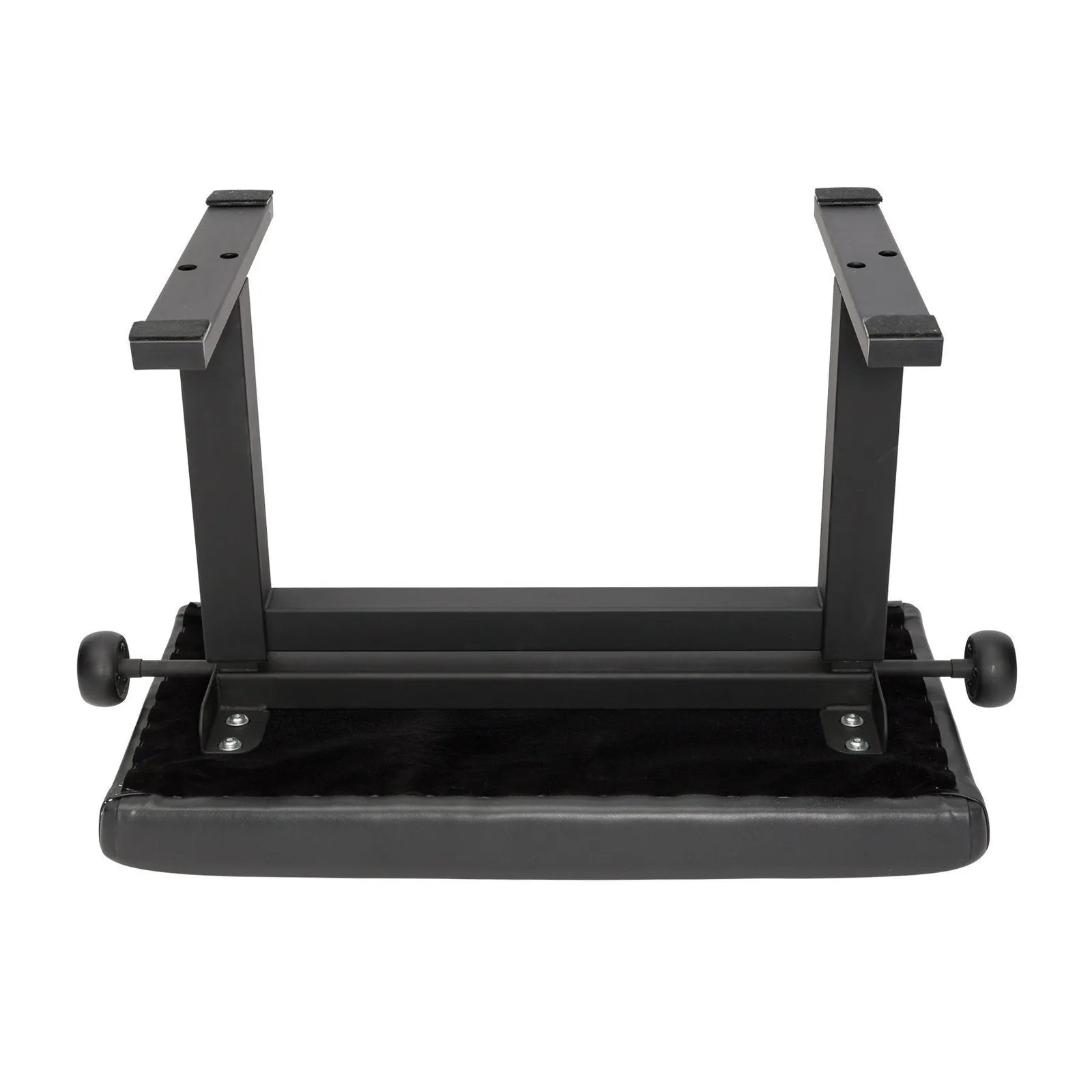 Crown Hydraulic Height Adjustable Piano Stool - Black Finish, Metal, Soft Padded Seat, Non-Slip Feet, 44cm to 61cm Height Range — view 3