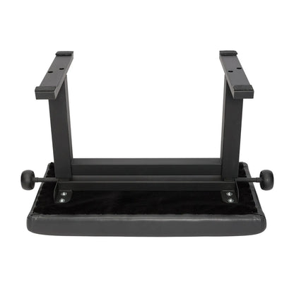 Crown Hydraulic Height Adjustable Piano Stool - Black Finish, Metal, Soft Padded Seat, Non-Slip Feet, 44cm to 61cm Height Range — view 3