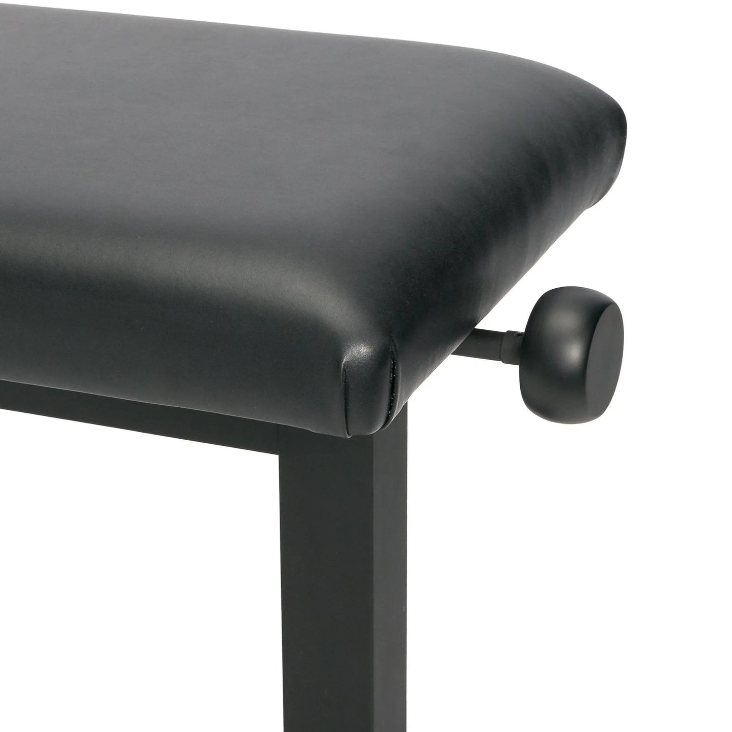 Crown Hydraulic Height Adjustable Piano Stool - Black Finish, Metal, Soft Padded Seat, Non-Slip Feet, 44cm to 61cm Height Range — view 4