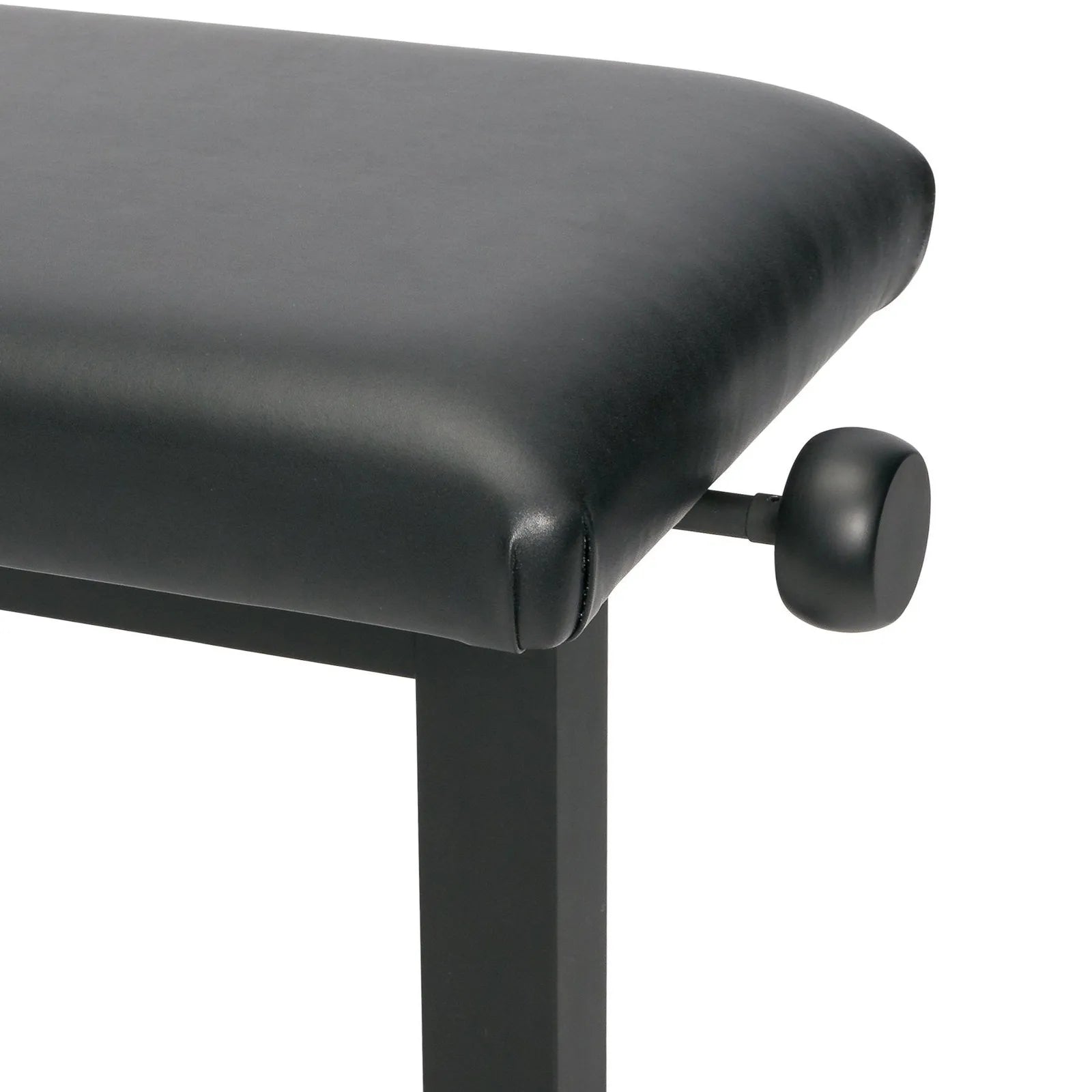 Crown Hydraulic Height Adjustable Piano Stool - Black Finish, Metal, Soft Padded Seat, Non-Slip Feet, 44cm to 61cm Height Range — view 4