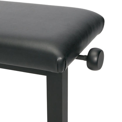 Crown Hydraulic Height Adjustable Piano Stool - Black Finish, Metal, Soft Padded Seat, Non-Slip Feet, 44cm to 61cm Height Range — view 4