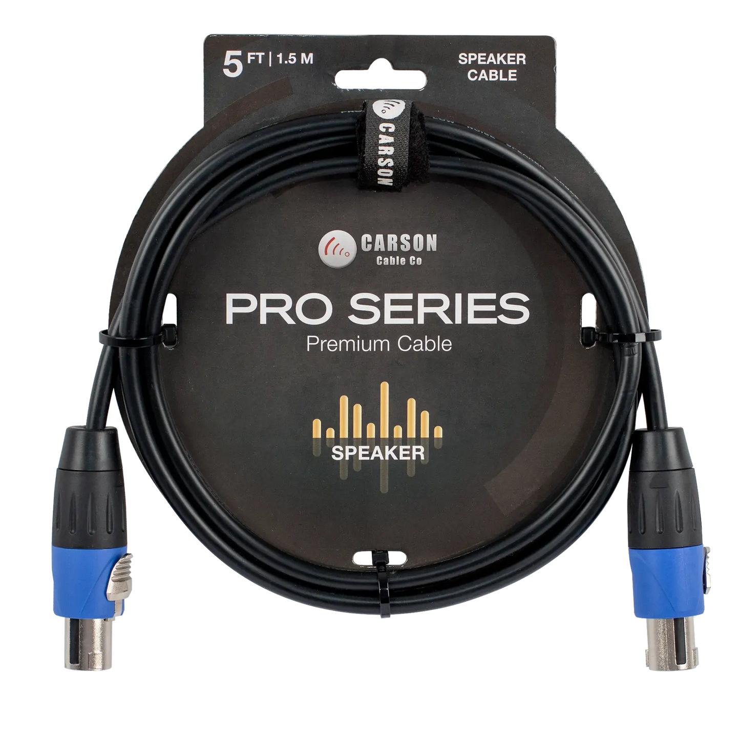 CARSON CABLE CO CARSON PRO 5FT SPEAKON CABLE - Heavy Duty Jumbo Speaker Cable, Black
