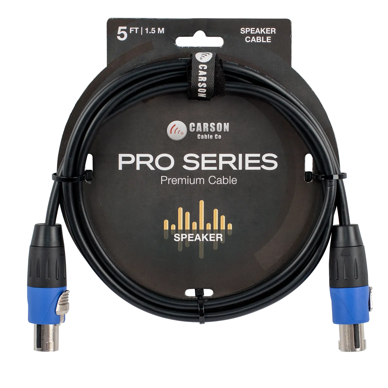 CARSON CABLE CO CARSON PRO 5FT SPEAKON CABLE - Heavy Duty Jumbo Speaker Cable, Black