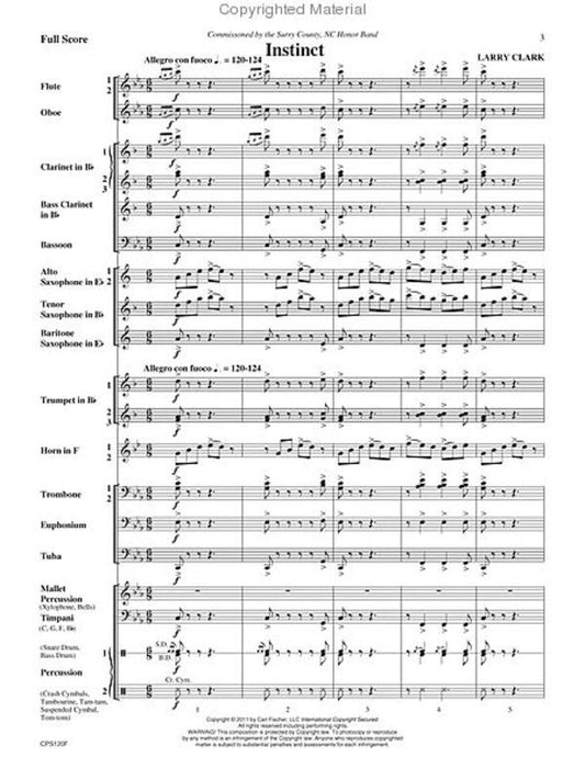 Instinct Concert Band 3.5 Score Only